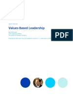 Values-Based Leadership: Speech Transcript
