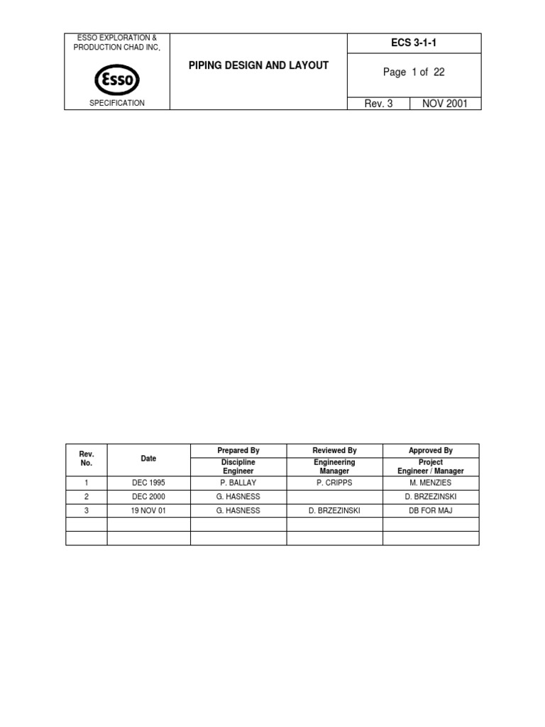 Piping Design Specification Overview | PDF | Pipe (Fluid Conveyance) | Pump