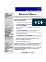 Switzerland's History: Chronology / Overview