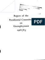 Report Od The Presidential Commiitttee On Unemployment 1982 83 Wanjigi Report March 30 1982