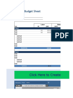 Excel Project Budget