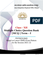 Multiple Choice Question Bank (MCQ) Term - I: Class - XII