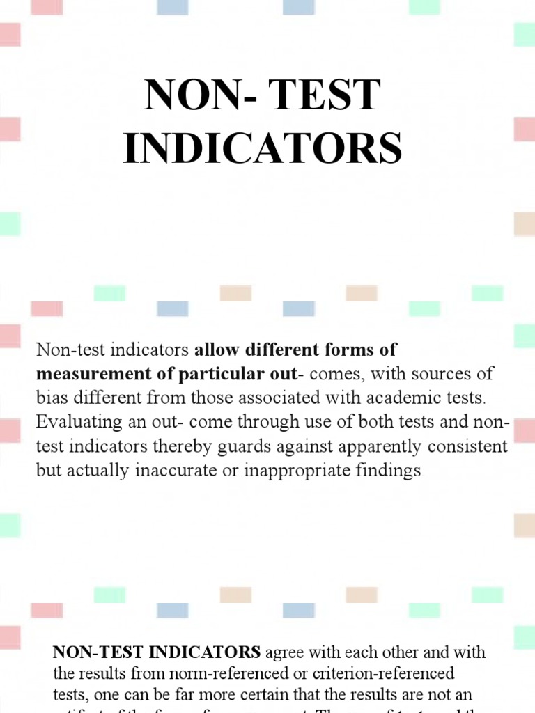 NonTest Indicators PDF