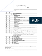 Dysphagia Screening