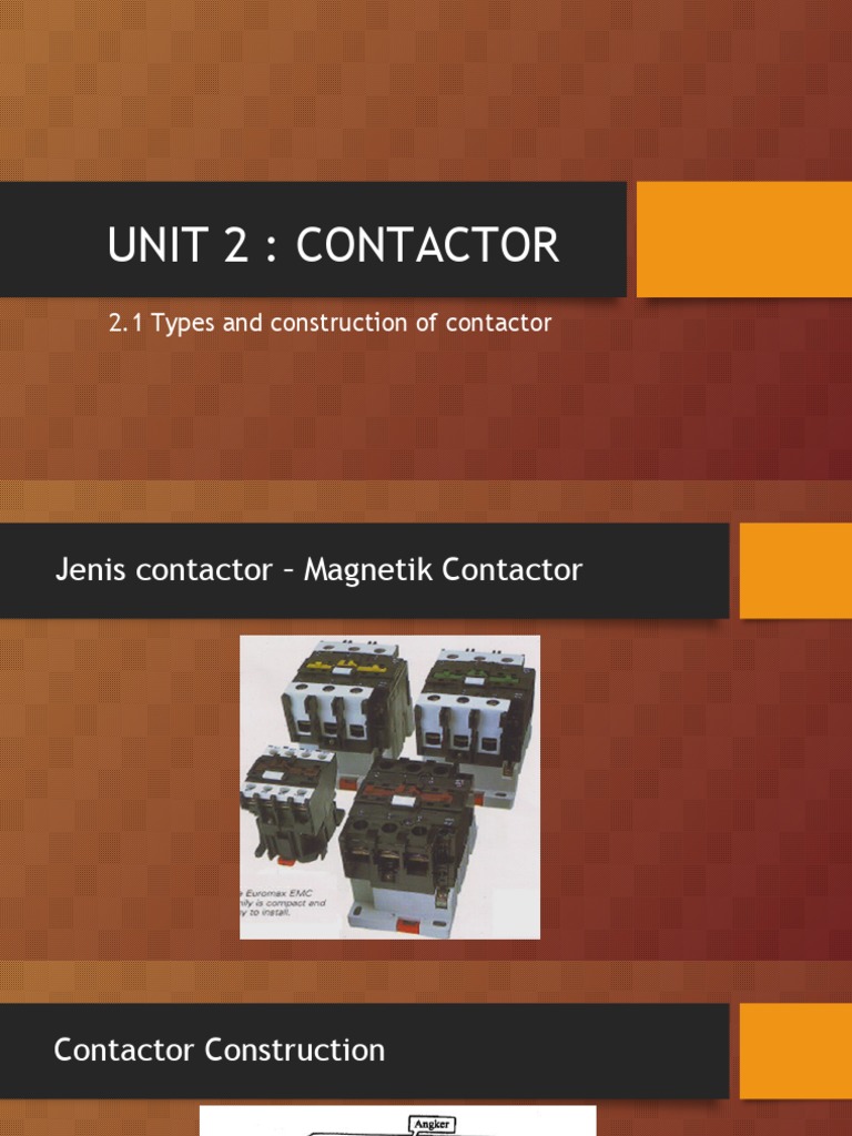 Types and Construction of Contactors | PDF