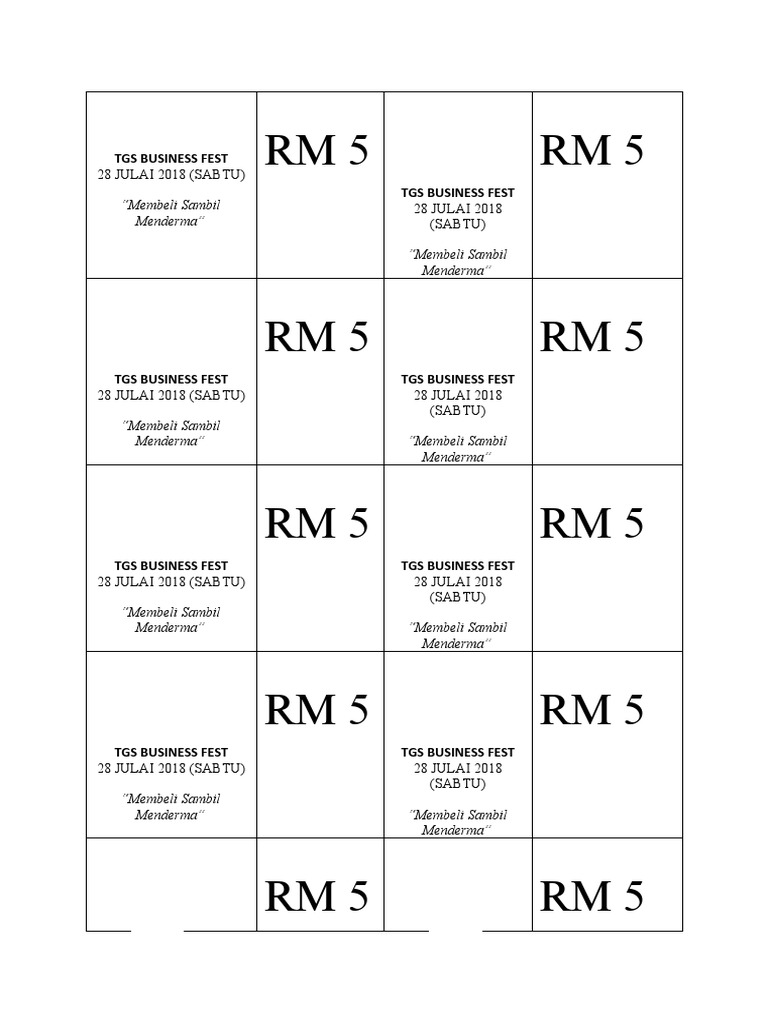 RM5 RM5: Tgs Business Fest Tgs Business Fest | PDF