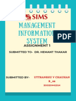 Management Information System: Assignment 1