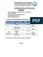 Convocatoria Cas #07-2021 Intervenciones y Formador Tutor Renuncias