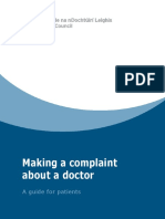 Making A Complaint About A Doctor: A Guide For Patients