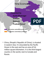 China Economy: Presented by Sumit Bhatnagar Subham Shshank Pradeep Komal