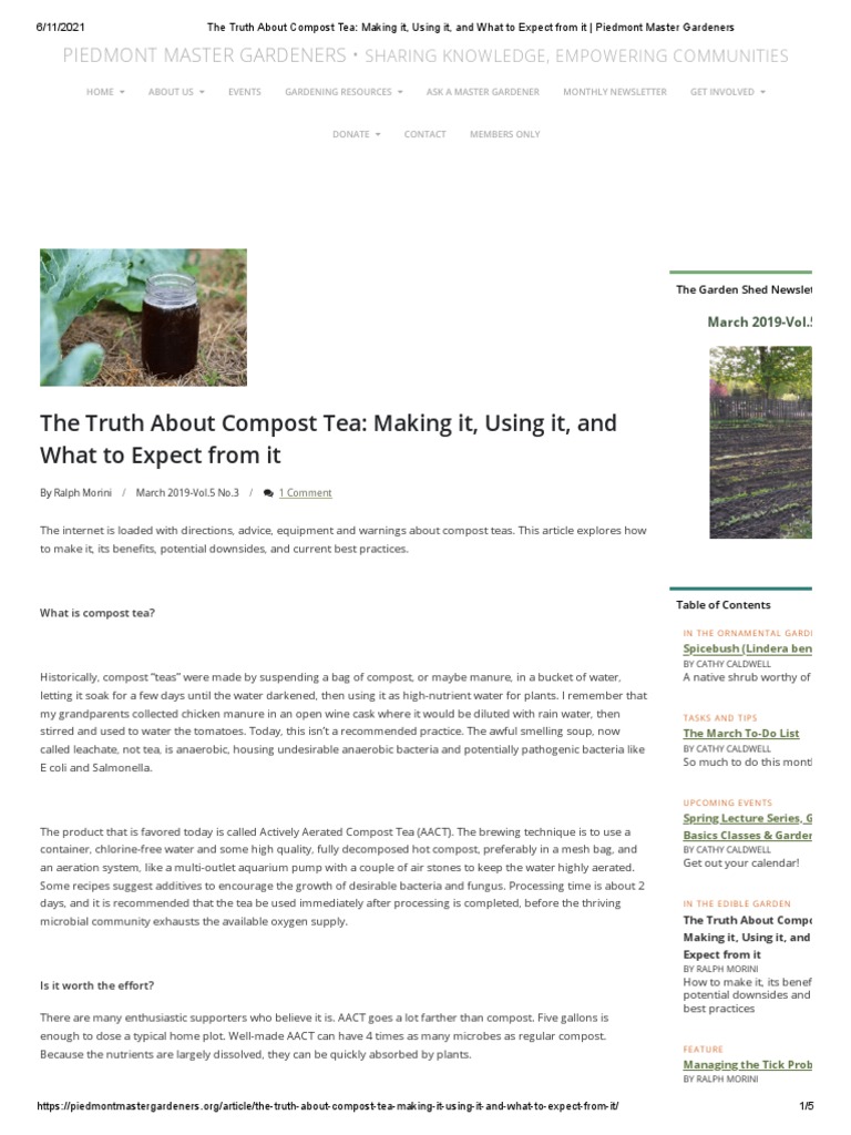 The Truth About Compost Tea - Making It, Using It, and What To Expect ...