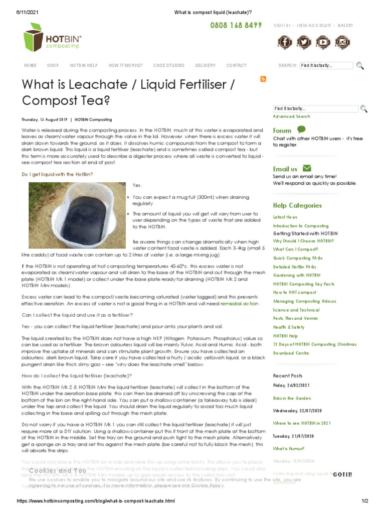 What Is Compost Liquid (Leachate) Download Free PDF Compost