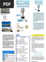 Panfleto de divulgação da Mini Copa Calipolense