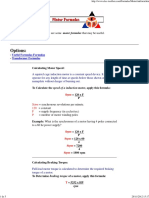 Useful Motor Formulas