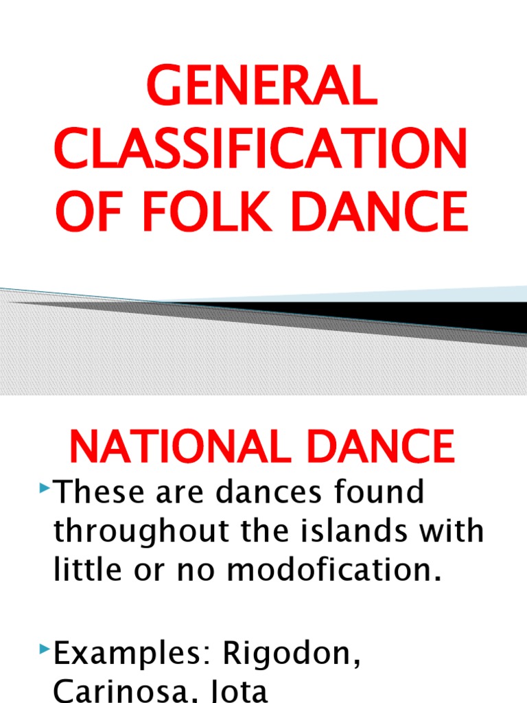 Classification of Folk Dance P.E 3 PDF
