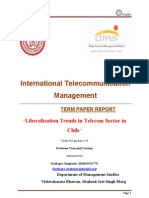 International Telecommunication Management: Liberalization Trends in Telecom Sector in Chile