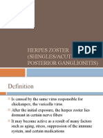 Herpes Zoster (Shingles/Acute Posterior Ganglionitis)