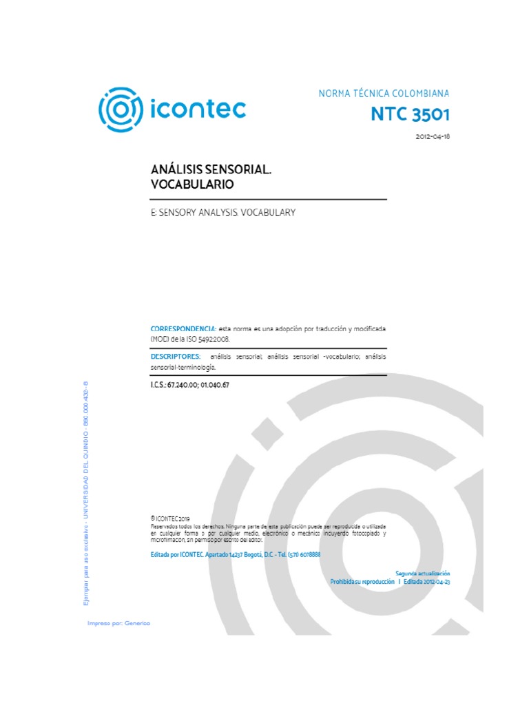 NTC 3501 Vocabulario 2a Actualizacion 2012 | PDF