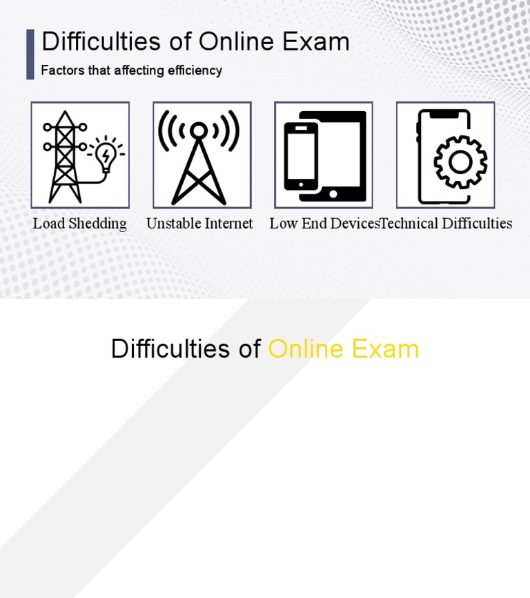Difficulties of Online Exam: Factors That Affecting Efficiency | PDF