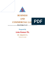 Business and Commercial Law-Asim