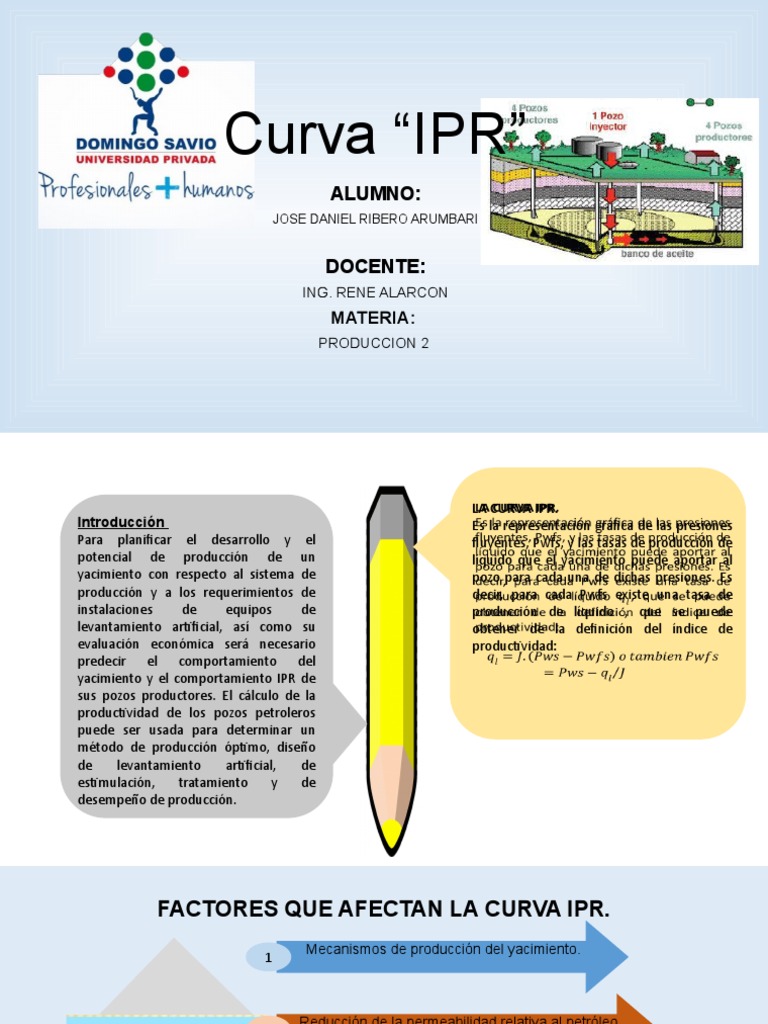 Curva IPR y Productividad de Pozos | PDF | Petróleo | Depósito de petróleo