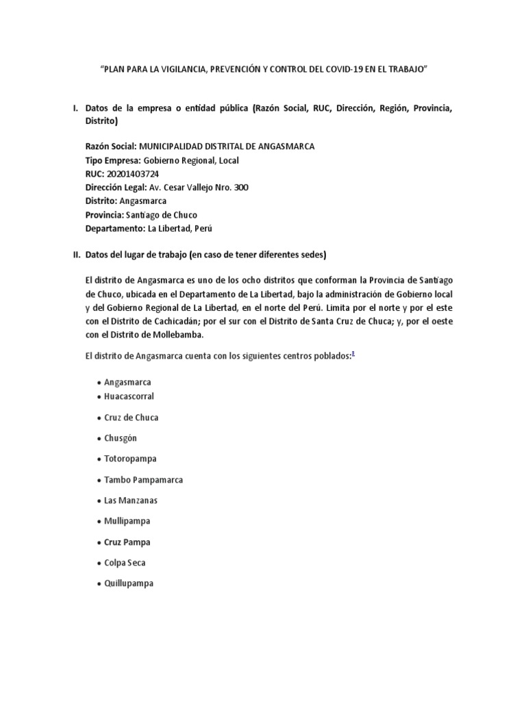 Plan Covid 19 | PDF | Lavado de manos | Ciencias de la Salud