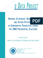 Hispanic Citizenship, Registration, And Voting Patterns in Comparative Perspective During the 2000 Presidential Elections