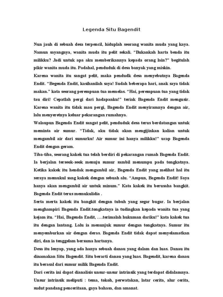 Legenda Situ Bagendit