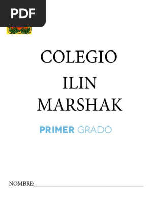 Cuadernillo Primer Grado Ingles
