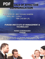 Essentials of Effective Communication