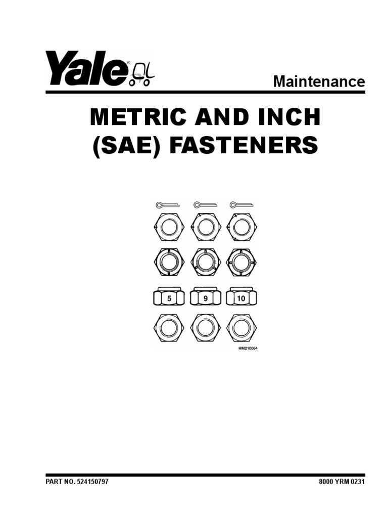 Metric and Inch (Sae) Fasteners: Maintenance | PDF | Screw | Metrology