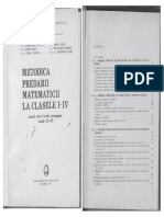 Ioan Neacsu Metodica Predarii Matematicii La Clasele I IV