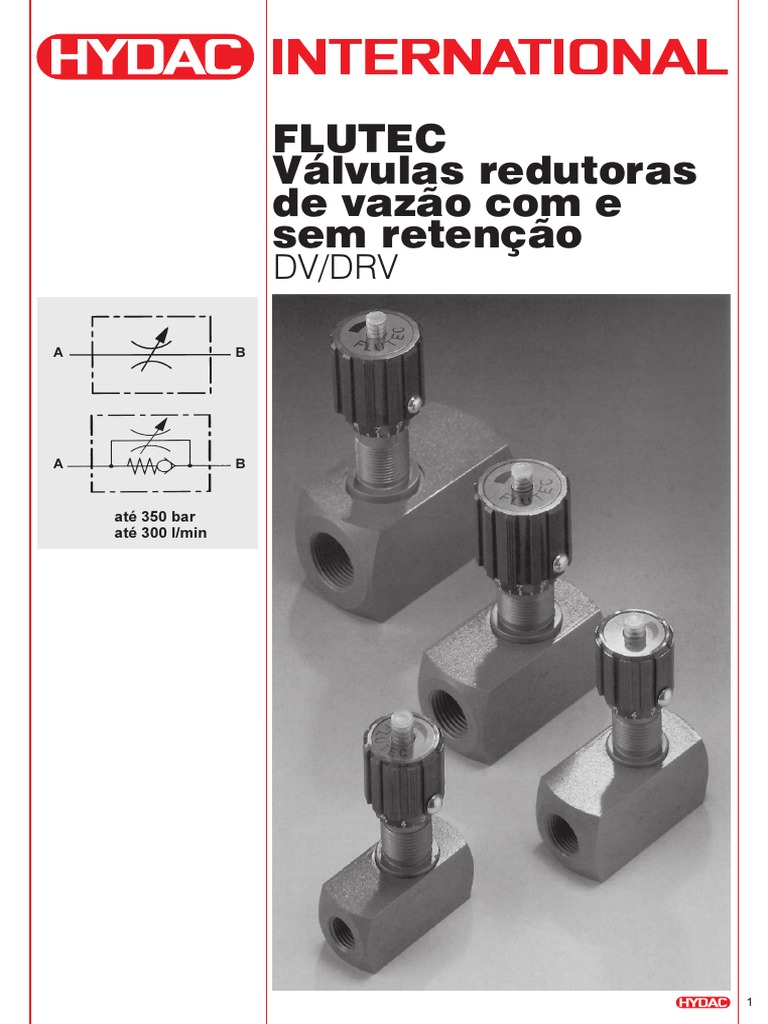 Válvulas DRV e DV: Especificações e Aplicações | PDF | Pressão | Válvula