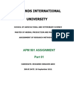 Assignement Part One Research Methodology