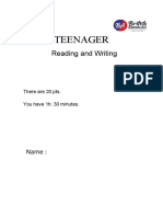 Teenager: Reading and Writing