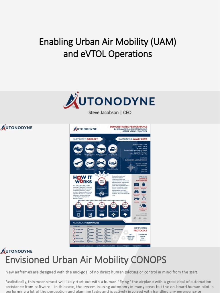 Urban Air Mobility & eVTOL Operations Insights | PDF | Transport | Aviation