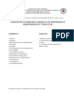 NTCB 039 - Cadastro e Credenciamento de Empresas e Responsáveis Técnicos