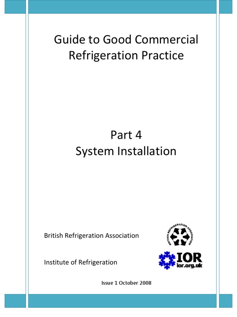 Commercial Refrigeration Installation Guide | PDF | Pipe (Fluid ...