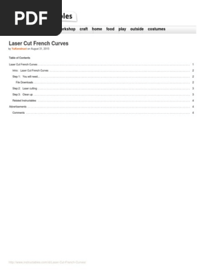 Laser Cut French Curves