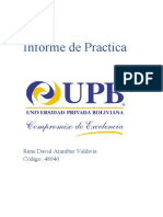 Informe de PRACTICA DAVID ARANIBAR