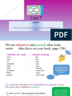 Unit 7 Infinitives and Gerunds Online 2020