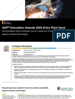 SAP Innovation Awards 2020 Entry Pitch Deck