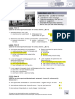 Unit 6 Test Listening Paper: Remember How To Understand The Speaker's Intention Fairbridge