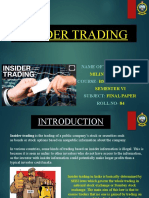 INSIDER TRADING PPT by MILIND AGARWAL
