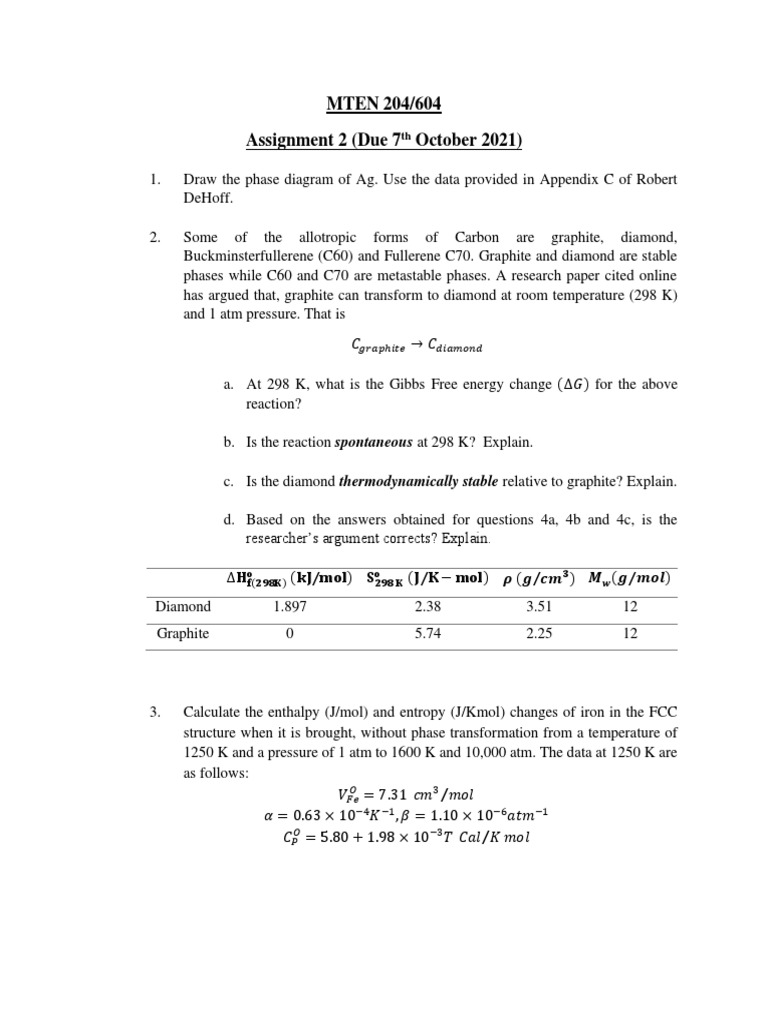 MTEN 204/604 Assignment 2 (Due 7 October 2021) | PDF | Science ...