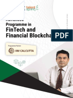 Advanced Programme In: Fintech and Financial Blockchain