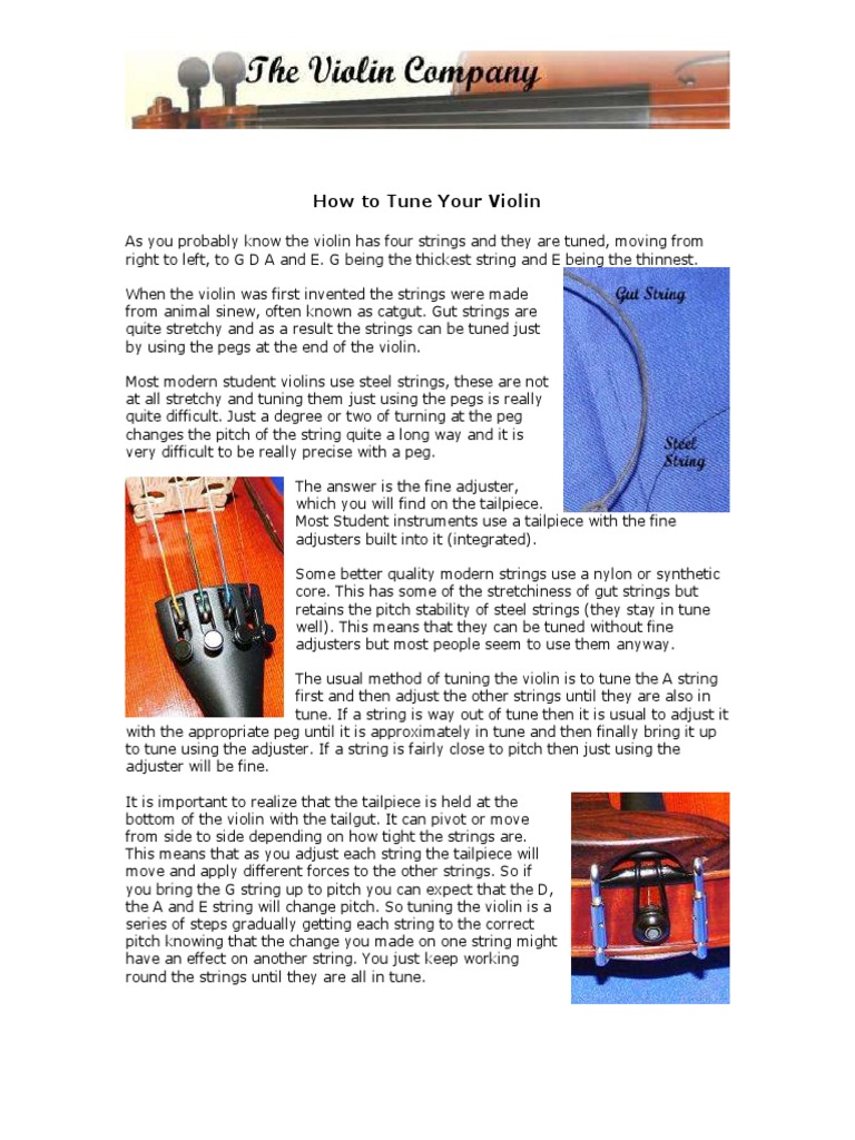 Violin Tuning | PDF | Violin | Components