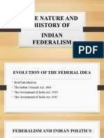 The Nature and History of Indian Federalism