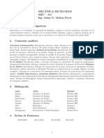 Mecánica de Fluidos: Objetivos, Contenido y Evaluación