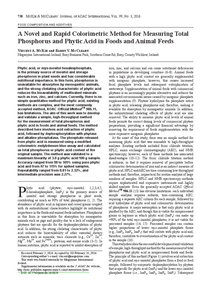A Novel and Rapid Colorimetric Method For Measuring Total | PDF ...